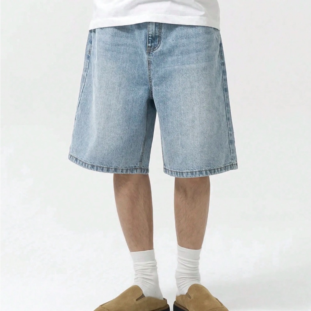 Men's Light Blue Denim Shorts